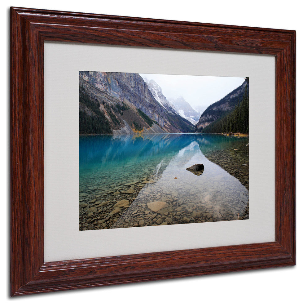 'Lake Louise' Matted Framed Canvas Art by Pierre Leclerc