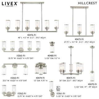 Livex Lighting Brushed Nickel 1-Light Ceiling Mount