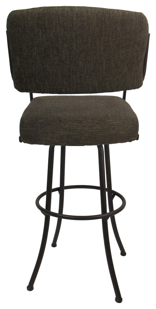 Swivel Counter Metal Bar Stool, Sanora Brown - Coffee, 34"