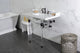 Kingston Brass LMS36MASQ5 36" Carrara Marble Console Sink, Acrylic Legs