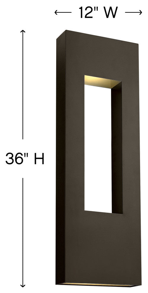 Hinkley Atlantis Outdoor Extra Large Wall Mount Lantern, Bronze