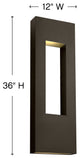 Hinkley Atlantis Outdoor Extra Large Wall Mount Lantern, Bronze