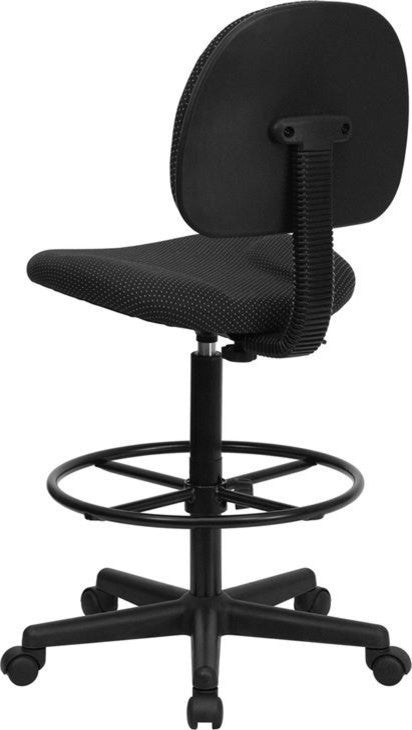 Flash Furniture Black Drafting Stool, Black Patterned