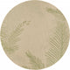 8" Round Green Palms Indoor Outdoor Area Rug