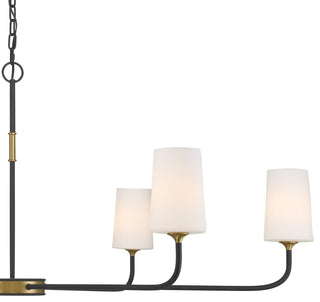 Niles 6-Light Black Forged/Modern Gold Chandelier