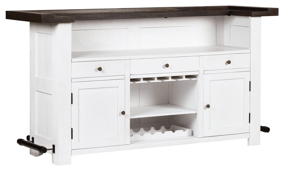 Harrison Distressed White Bar - Brown,White