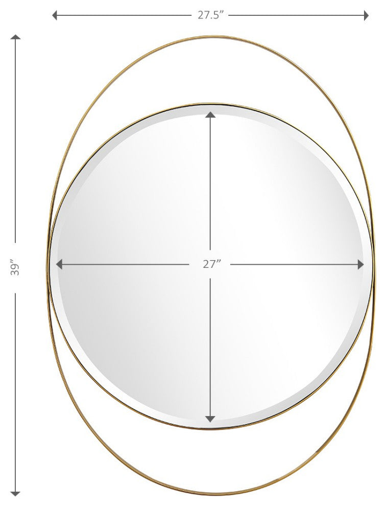 Black and Gold Wall Mirror