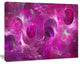 Dark Pink Fractal Glass Texture, Oversized Abstract Canvas Art Print, 60x40