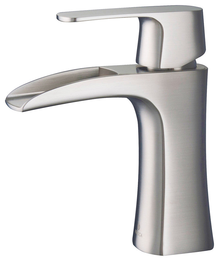 Fresca Fortore Single Hole Mount Bathroom Vanity Faucet, Brushed Nickel