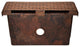 33" Farmhouse One Bowl Bricks Apron Hammered Copper Kitchen Sink, 16 Gauge