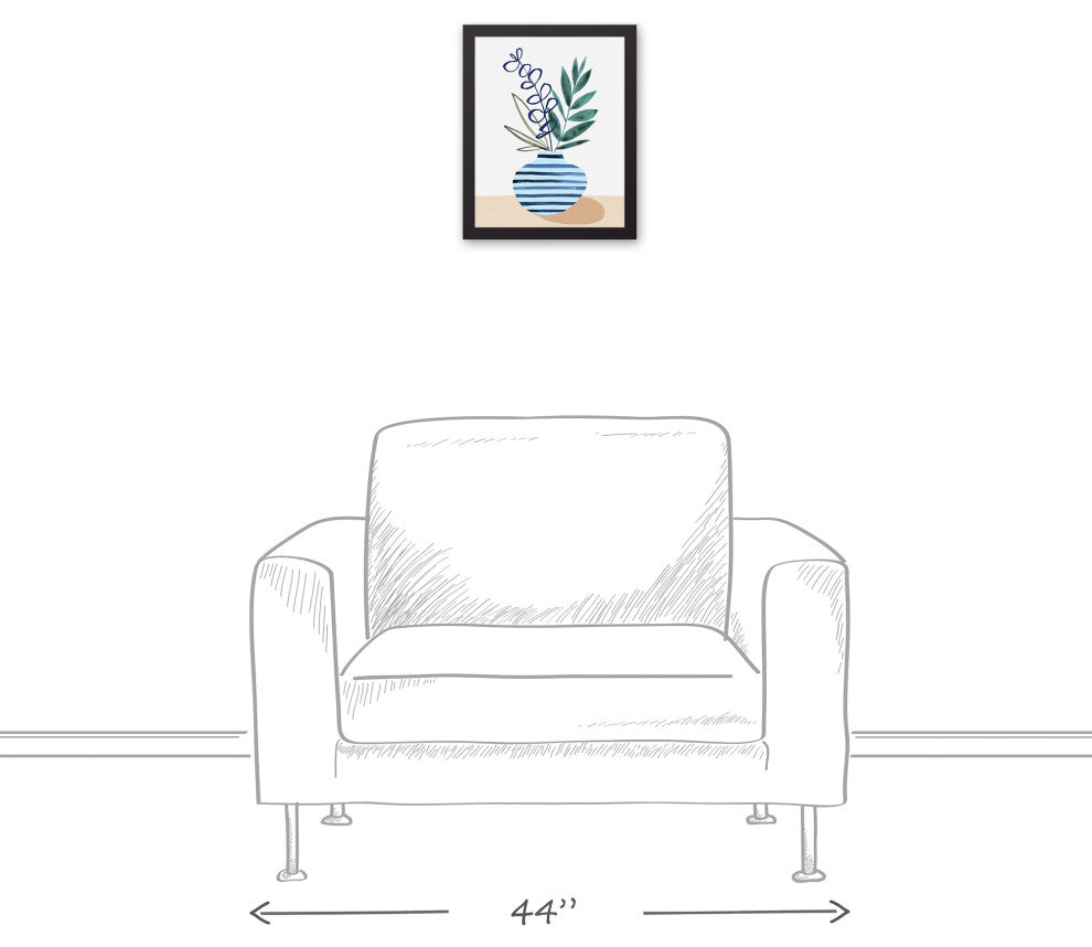 Bluey Potted Plant 11x14 Black Framed Canvas
