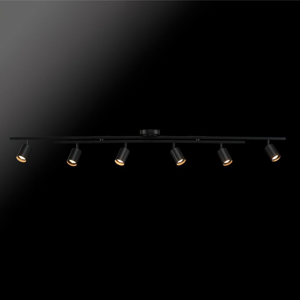 Waylon 6-Light Matte Black Track Lighting