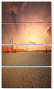 Namib Desert Beautiful Cracked Land, Landscape Canvas Print, 28"x48", 4 Panels