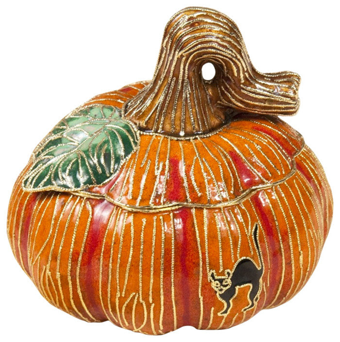 Cloisonne 2-Piece Pumpkin Box Set