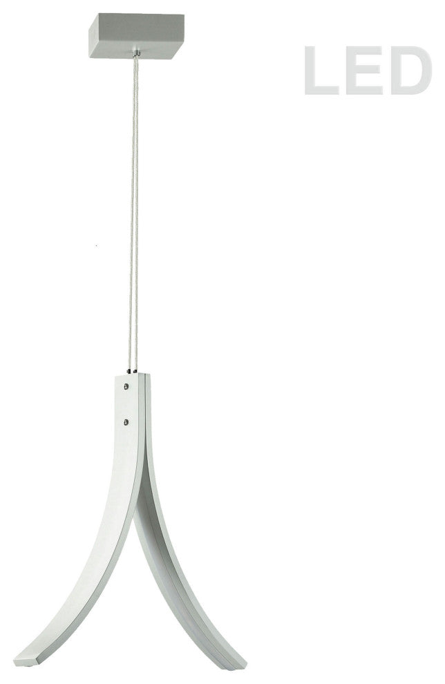 14W LED Pendant, Matte White Finish