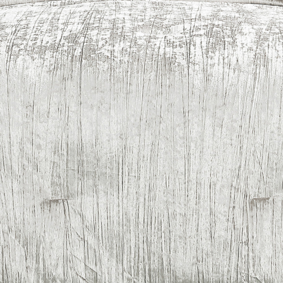 Benzara BM283889 Twin Comforter Set, Polyester Velvet Deluxe Texture, White