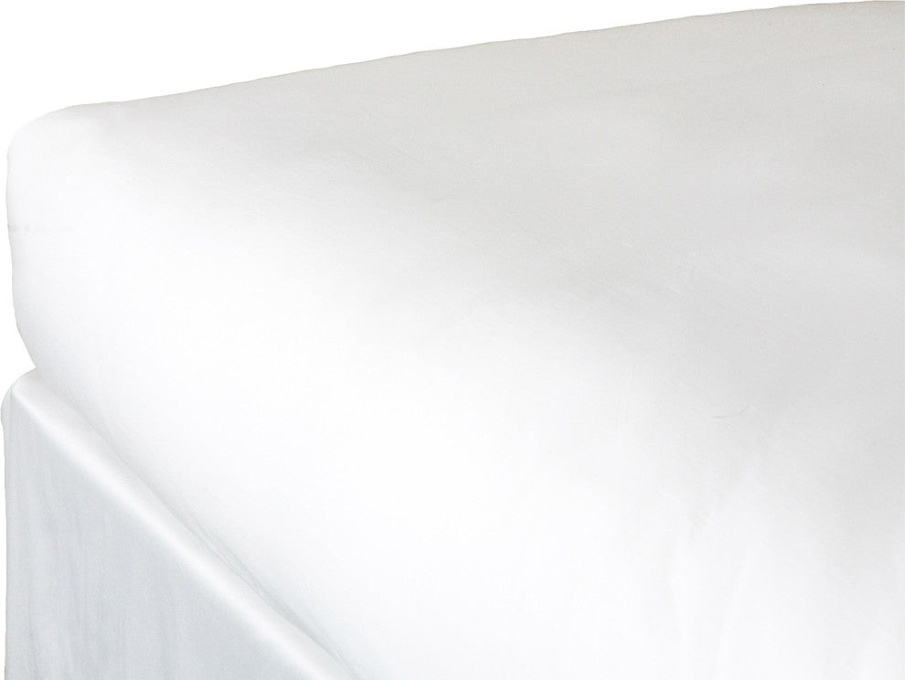 Italian Percale Fitted Sheet, White, Twin_xl