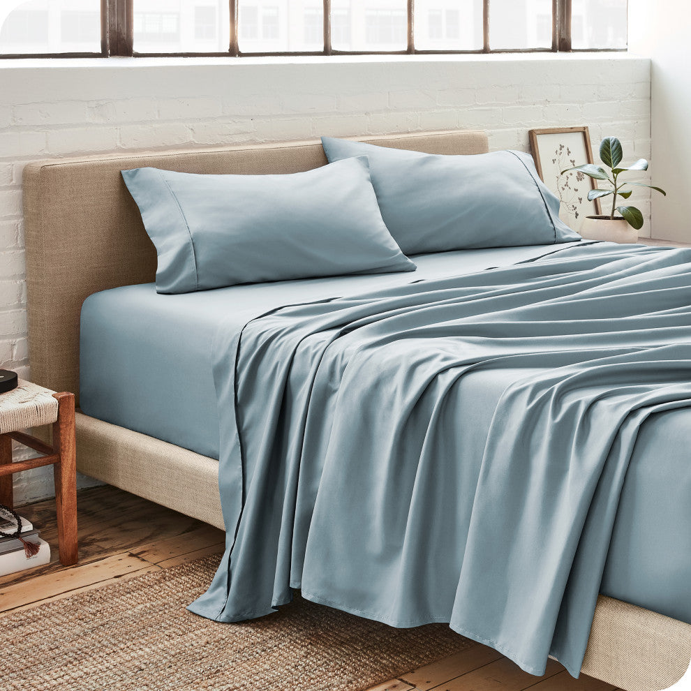 1800 Microfiber Sheet Set, Dusty Blue, Full