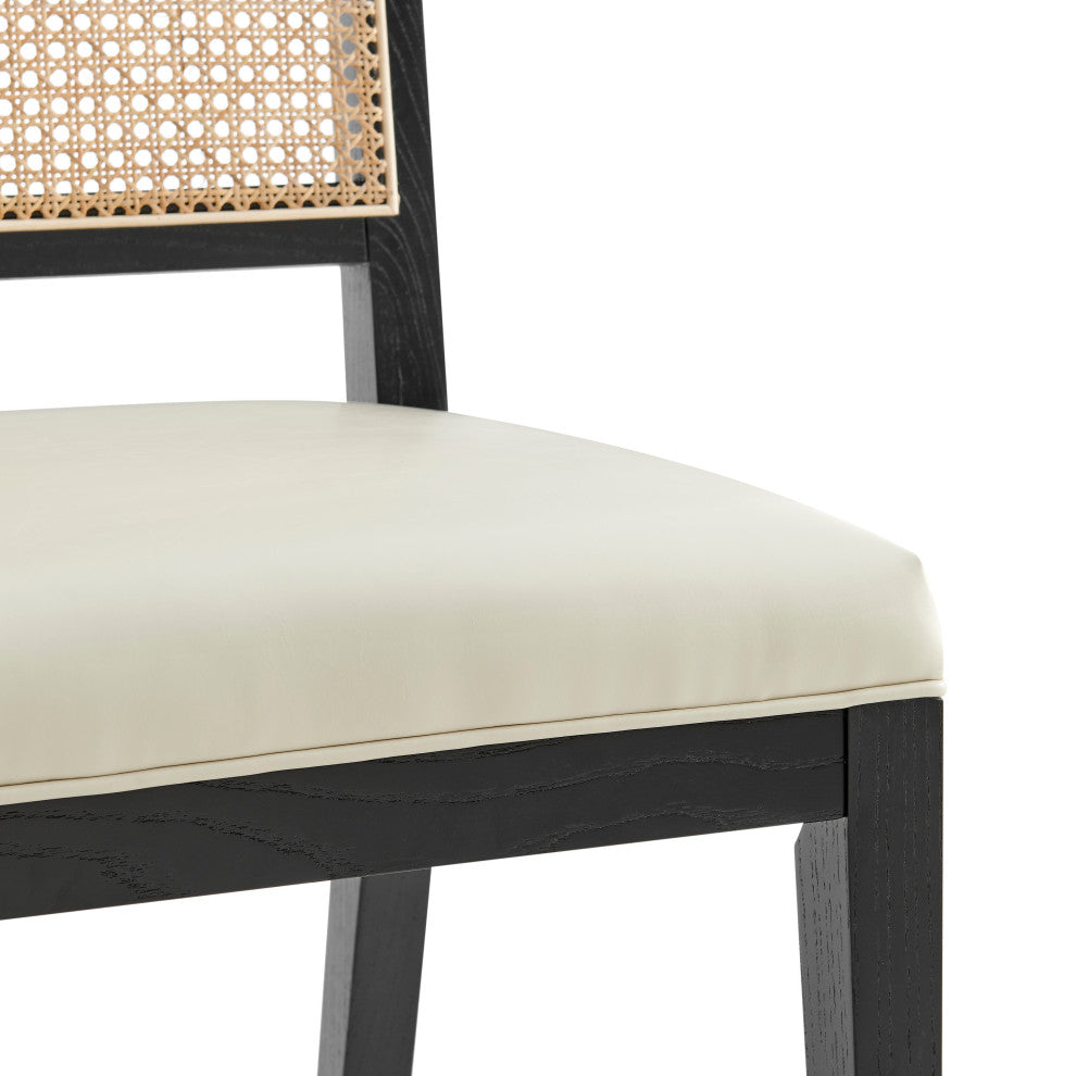 Dover PU Dining Side Chair (Set of 2), Borneo Bone