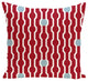 Nuts And Bolts, Decorative Geometric Print Pillow, Red, 20"x20"