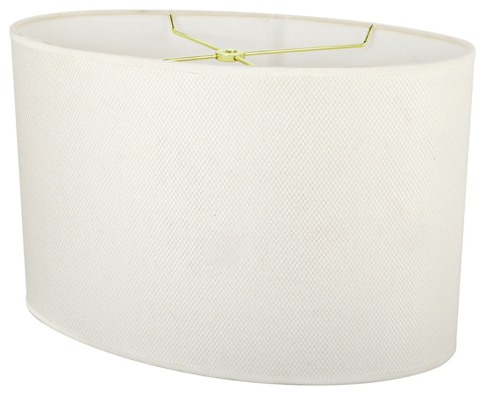 Aspen Creative 37021 Oval Hardback Shaped Spider Lamp Shade in Off-White