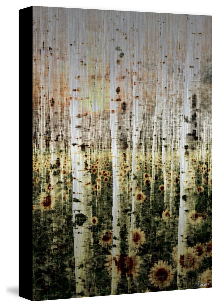 "Daisy Forest" UV Ink Print on Brushed  Aluminum, 40"x60"