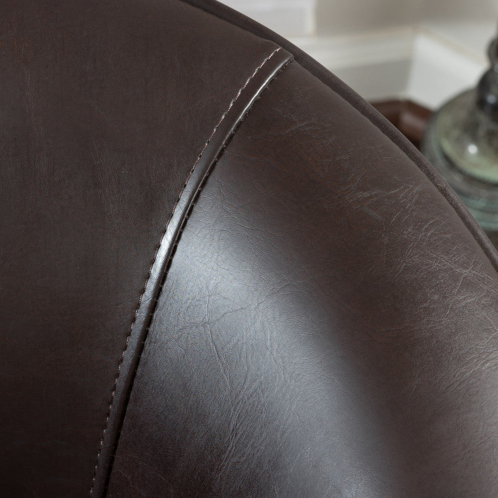 Gelston Brown Leather Club Chair