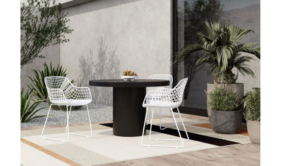 Cassius Black Round Outdoor Dining Table