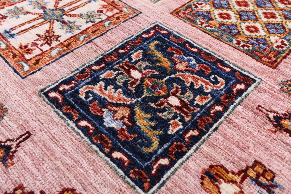 5' 8" X 7' 2" Persian Garden Design Hand Knotted Wool Rug Q11223