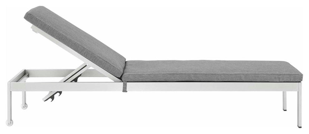 Shore Chaise with Cushions Outdoor Patio Aluminum, Set of 6