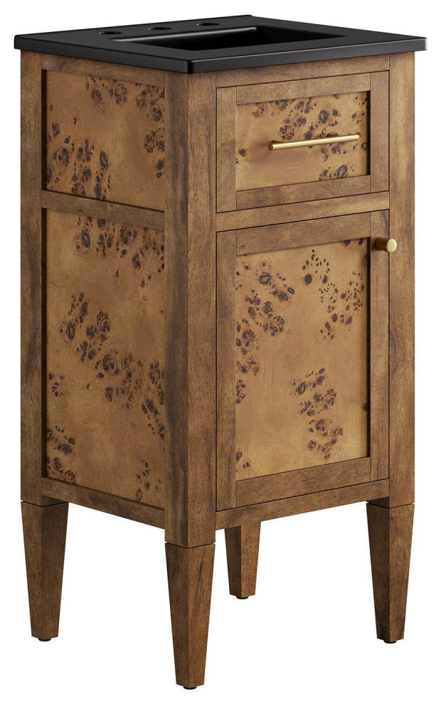 Elysian 18" Wood Bathroom Vanity - Black Brown