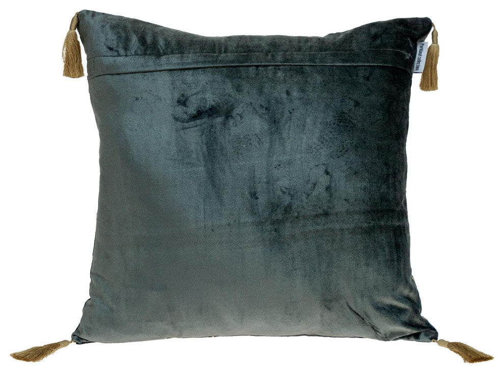 Parkland Collection Zella Charcoal Throw Pillow, Square