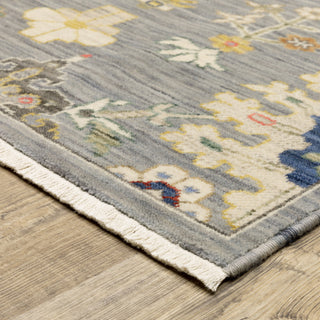 Leoness Floral Fun Indoor Area Rug, Grey, 9'10" x 12'10"