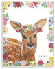 Stupell Ind. Flower Friends Deer Wall Art, 13" X 19", Wood Plaque