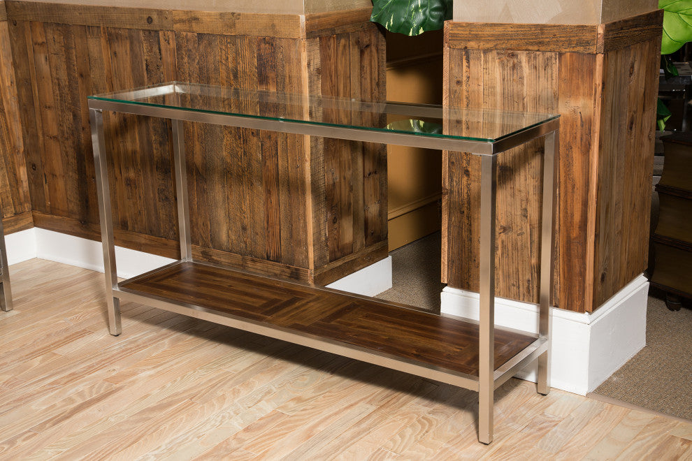 Diversey Console Table With Glass Top
