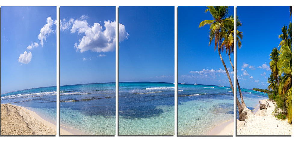 "Paradise Beach Panorama" Canvas Print, 5 Panels