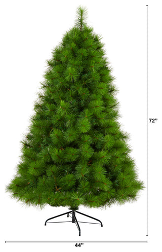 6' Green Scotch Pine Artificial Christmas Tree With 300 Clear LED Lights