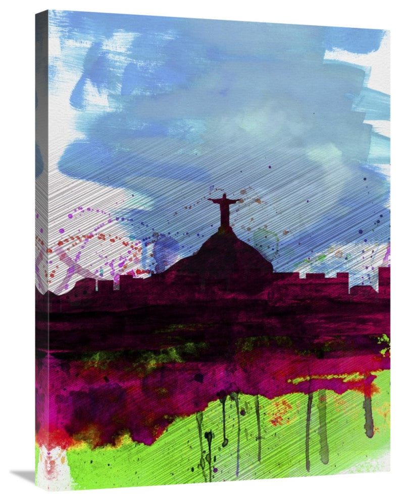 "Rio Watercolor Skyline" Fine Art Print
