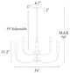 LNC 6-Light Matte Black Candle Modern/Contemporary LED Indoor Chandelier