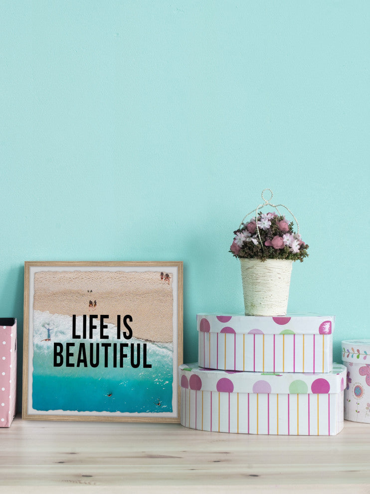 "Life Is Beautiful III" Framed Painting Print, 32x32