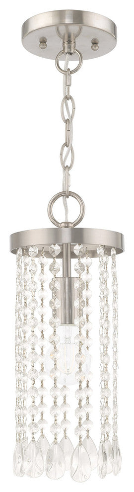 Livex Lighting Brushed Nickel 1-Light Mini Pendant