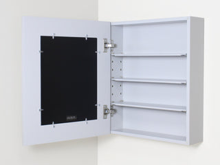 Wall Mount Mirrored Medicine Cabinet, Light Gray