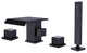 Triple Handles Deck Mounted Tub Faucet with Hand Shower