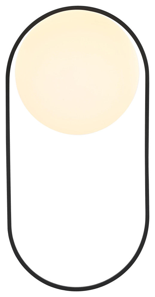 Home Living 6" Outdoor Wall Sconce, Black