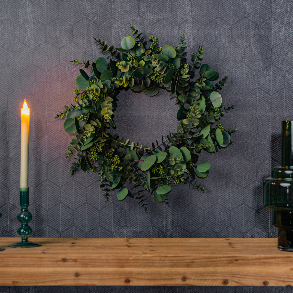 Mixed Eucalyptus Leaf Wreath 24"D