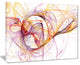 "Wisps of Smoke Orange Purple" Abstract Digital Art Canvas Print