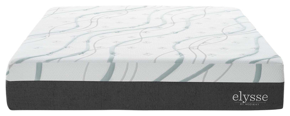 Elysse King CertiPUR-US Certified Foam 12" Gel Infused Hybrid Mattress, White