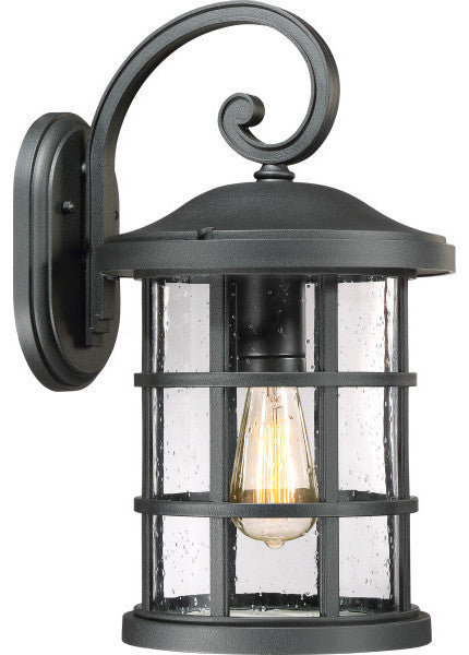 Crusade 1-Light Outdoor Lantern, Earth Black