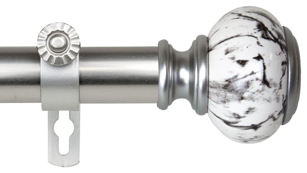 Everly 1" Diameter Curtain Rod, Satin Nickel, 160-240"