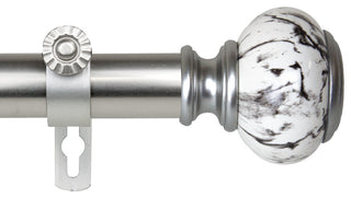 Everly 1" Diameter Curtain Rod, Satin Nickel, 160-240"